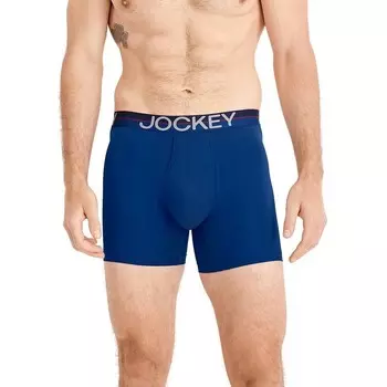 Мужские боксеры из эластичной микрофибры Jockey Infinite Cool, 3 шт., 5 дюймов, цвет Red Apple Multi