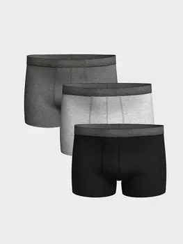 Мужские боксеры из гибкой ткани стандартной формы, 3 предмета LCW DREAM, антрацит меланж