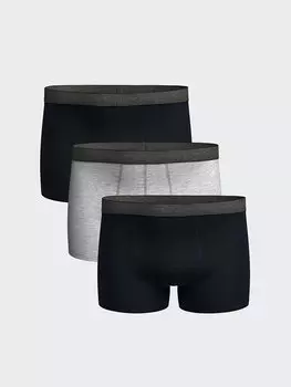 Мужские боксеры из гибкой ткани стандартной формы, 3 предмета LCW DREAM, серый меланж