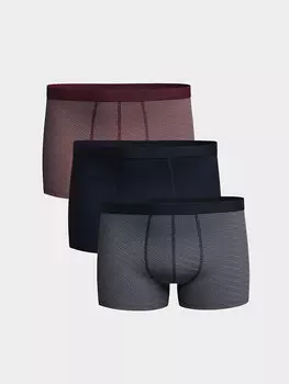 Мужские боксеры из гибкой ткани стандартной формы, 3 предмета LCW DREAM, темно-синий с принтом