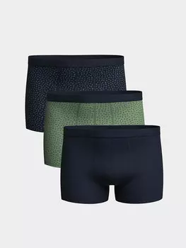 Мужские боксеры из гибкой ткани стандартной формы, 3 предмета LCW DREAM, темно-синий с принтом