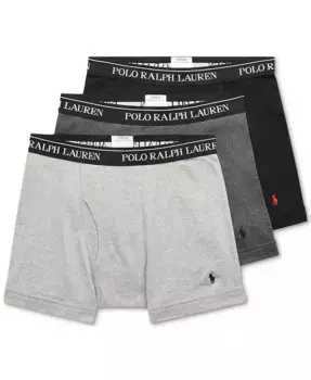 Мужские боксеры из хлопка Big & Tall, 3 шт Polo Ralph Lauren, черный
