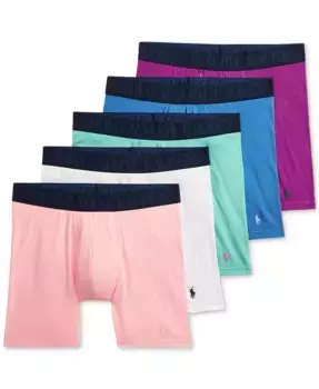 Мужские боксеры из хлопковой смеси, 5 штук Polo Ralph Lauren, мультиколор