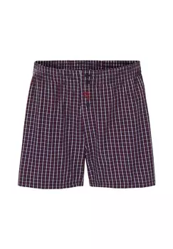 Мужские боксеры из классического поплина в клетку из хлопка El Bho NOCTURNO, красный