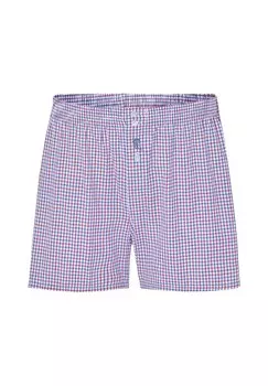 Мужские боксеры из классического поплина в клетку из хлопка El Bho NOCTURNO, красный