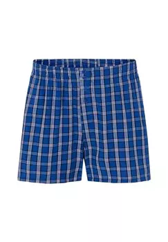 Мужские боксеры из классического поплина в клетку из хлопка El Bho NOCTURNO, синий