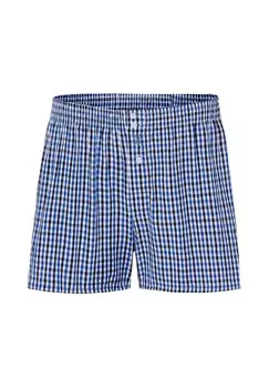 Мужские боксеры из классического поплина в клетку из хлопка El Bho NOCTURNO, синий