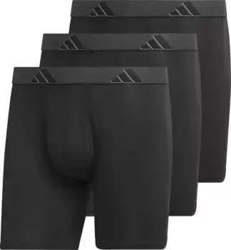 Мужские боксеры из микрофибры Adidas — 3 шт, цвет Black/Onix Grey/Black