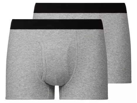 Мужские боксеры Livergy, 2 пары, высококачественного пике, серый