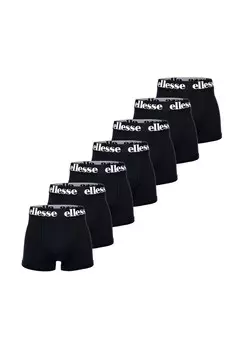 Мужские боксеры, набор из 7 шт. — набор боксеров Yema 7, логотип, хлопок стрейч ellesse, черный