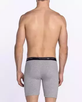 Мужские боксеры однотонной вязки с видимой резинкой Punto Blanco, серый
