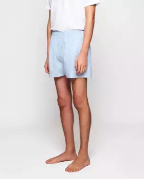 Мужские боксеры синие из ткани с белыми полосками Fil Coupe Mirto, светло-голубой