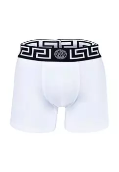 Мужские боксеры - TOPEKA, бистрейч, натуральный хлопок, однотонные VERSACE, черный