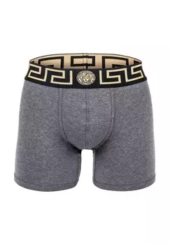 Мужские боксеры - TOPEKA, бистрейч, натуральный хлопок, однотонные VERSACE, цвет Grau Schwarz