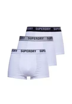 Мужские боксеры - TRUNK MULTI TRIPLE PACK, натуральный хлопок, 3 шт. в упаковке Superdry., цвет Wei Mix