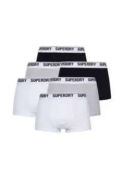 Мужские боксеры - TRUNK MULTI TRIPLE PACK, натуральный хлопок, 6 шт. в упаковке Superdry., цвет Schwarz Grau