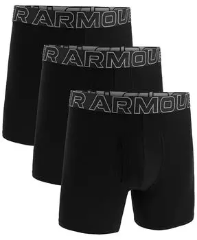 Мужские боксеры-трусы Performance Solid 6" - 3 шт. в упаковке Under Armour, черный