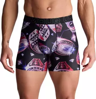 Мужские боксеры Under Armour Performance Tech Mesh 6 дюймов с графическим рисунком, цвет Assorted