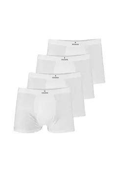 Мужские боксеры, упаковка из 4 шт. — нижнее белье, трусы, смесь хлопка, логотип, однотонные RAGMAN