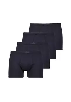 Мужские боксеры, упаковка из 4 шт. — нижнее белье, трусы, смесь хлопка, логотип, однотонные RAGMAN, темно-синий