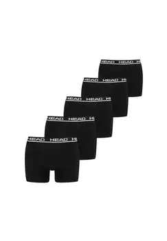 Мужские боксеры, упаковка из 5 шт. - базовые боксеры ECOM, хлопок стрейч HEAD, черный