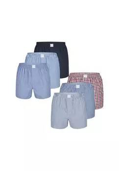 Мужские боксеры Web, упаковка из 6 шт. — классические боксеры с рисунком, экономичная упаковка Mg1, цвет Rot Schwarz Blau