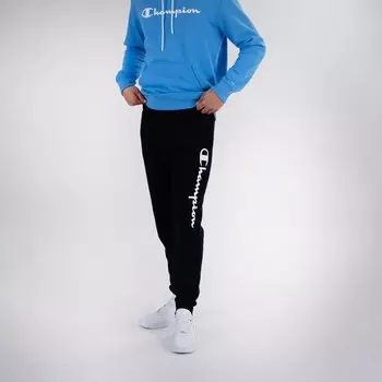 Мужские брюки без начеса с большим логотипом на манжетах Champion, синий