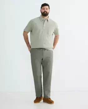 Мужские брюки, большие размеры, стандартный крой, эластомерный хлопок Dustin, хаки