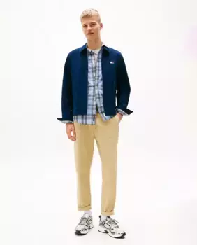 Мужские брюки-чинос Isaac свободного зауженного кроя со средней посадкой Tommy Jeans, бежевый