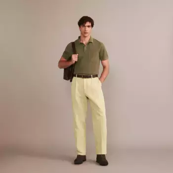 Мужские брюки чинос из хлопка и льна Verhunt, бежевый