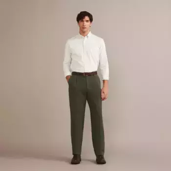 Мужские брюки чинос из хлопка и льна Verhunt, зеленый