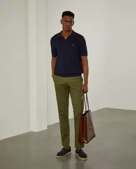 Мужские брюки чинос приталенного кроя хаки Lion Of Porches, хаки