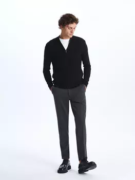 Мужские брюки чинос приталенного кроя LC WAIKIKI, антрацит меланж