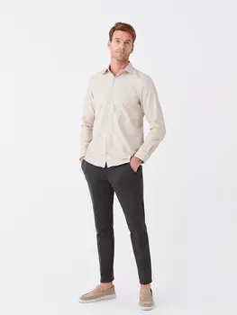 Мужские брюки чинос приталенного кроя LCWAIKIKI Classic, антрацит меланж