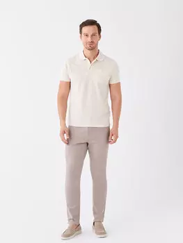 Мужские брюки чинос приталенного кроя LCWAIKIKI Classic, бежевый