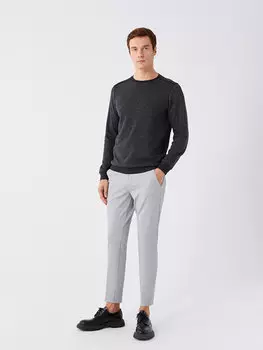 Мужские брюки чинос приталенного кроя LCWAIKIKI Classic, серый меланж