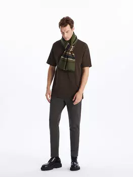 Мужские брюки чинос приталенного кроя LCWAIKIKI Classic, светло-коричневый