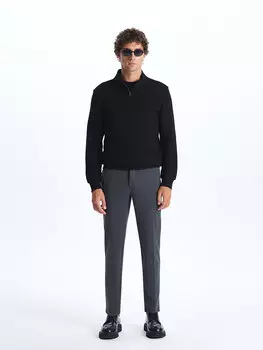 Мужские брюки чинос приталенного кроя LCWAIKIKI Classic, темно-серый меланж