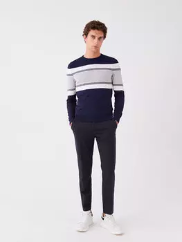 Мужские брюки чинос приталенного кроя LCWAIKIKI Classic, темно-синий