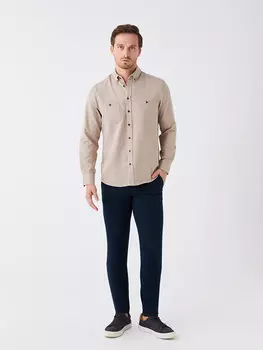 Мужские брюки чинос приталенного кроя LCWAIKIKI Classic, темно-синий