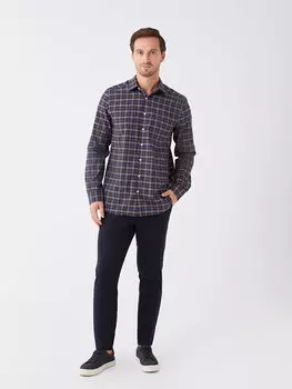 Мужские брюки чинос приталенного кроя LCWAIKIKI Classic, темно-синий