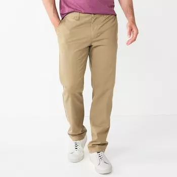 Мужские брюки чинос прямого кроя Sonoma Goods For Life Flexwear, цвет Light Khaki