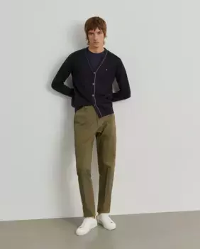 Мужские брюки-чинос прямого кроя зеленого цвета Lion of Porches, зеленый