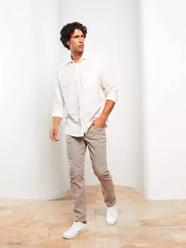 Мужские брюки чинос Slim Fit из габардина LCWAIKIKI Classic