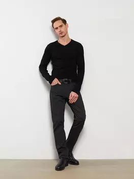 Мужские брюки чинос стандартного кроя LCWAIKIKI Classic, серый меланж