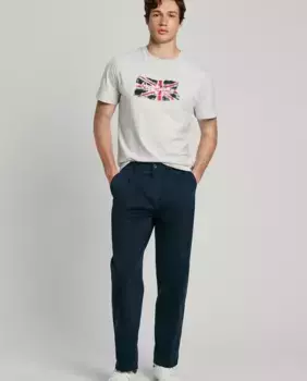 Мужские брюки чинос свободного кроя из саржи Pepe Jeans, темно-синий