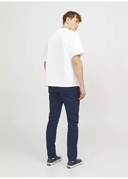 Мужские брюки чинос темно-синего кроя с заниженной талией JPSTMARCO JJBOWIE NOOS Jack & Jones, темно-синий