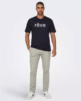 Мужские брюки чинос узкого кроя Only & Sons, серый