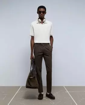 Мужские брюки чинос узкого кроя Scalpers, коричневый