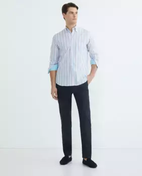 Мужские брюки-чиносы индивидуального покроя из твила с рваными краями Mirto, тёмно-синий